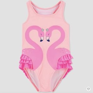 Toddler Girls' Flamingo One Piece Swim
